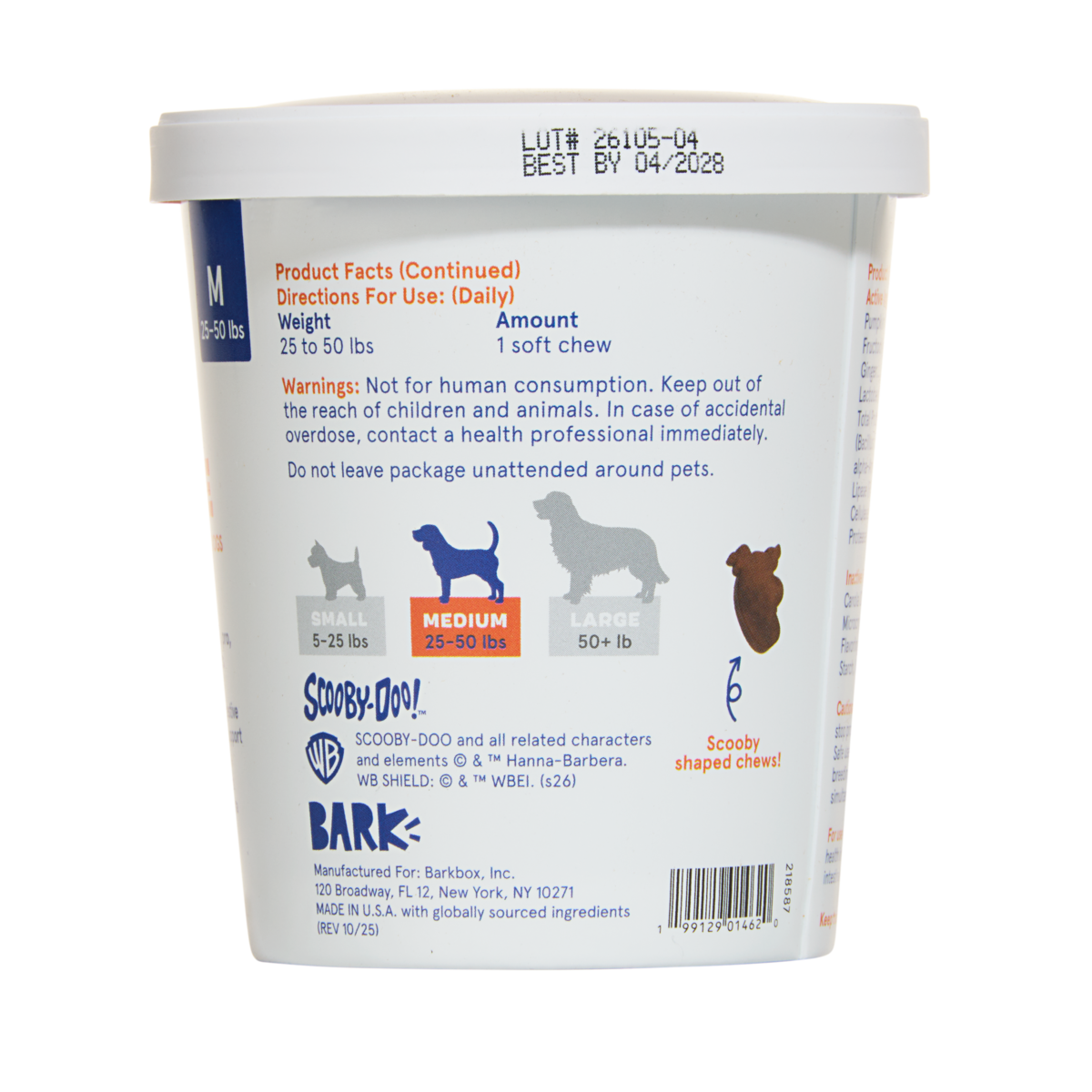 Digestive Dog Treat Supplements, 30 Ct#Dog Size_M