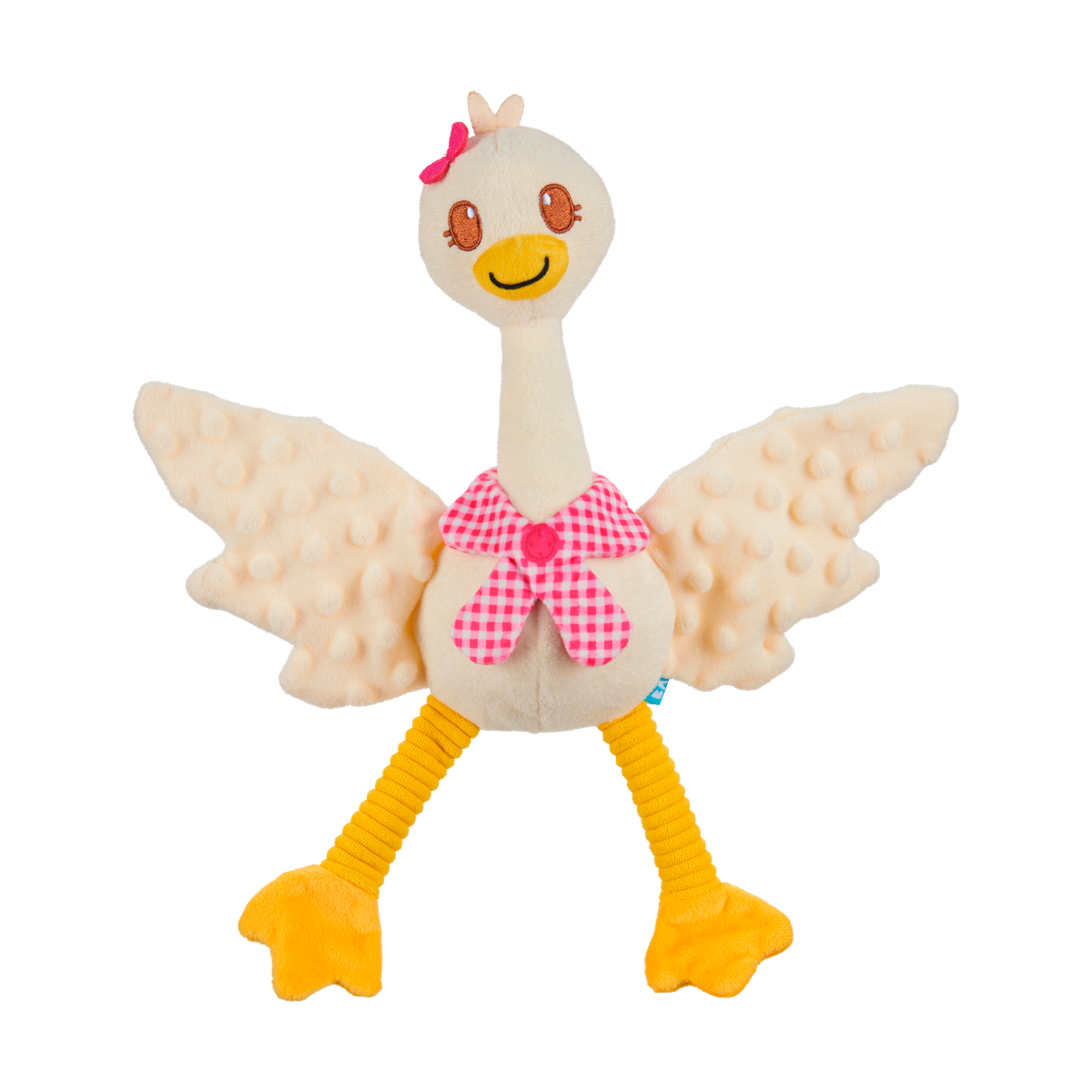 Gingham Goose Plush Extra-Large + Tug Dog Toy