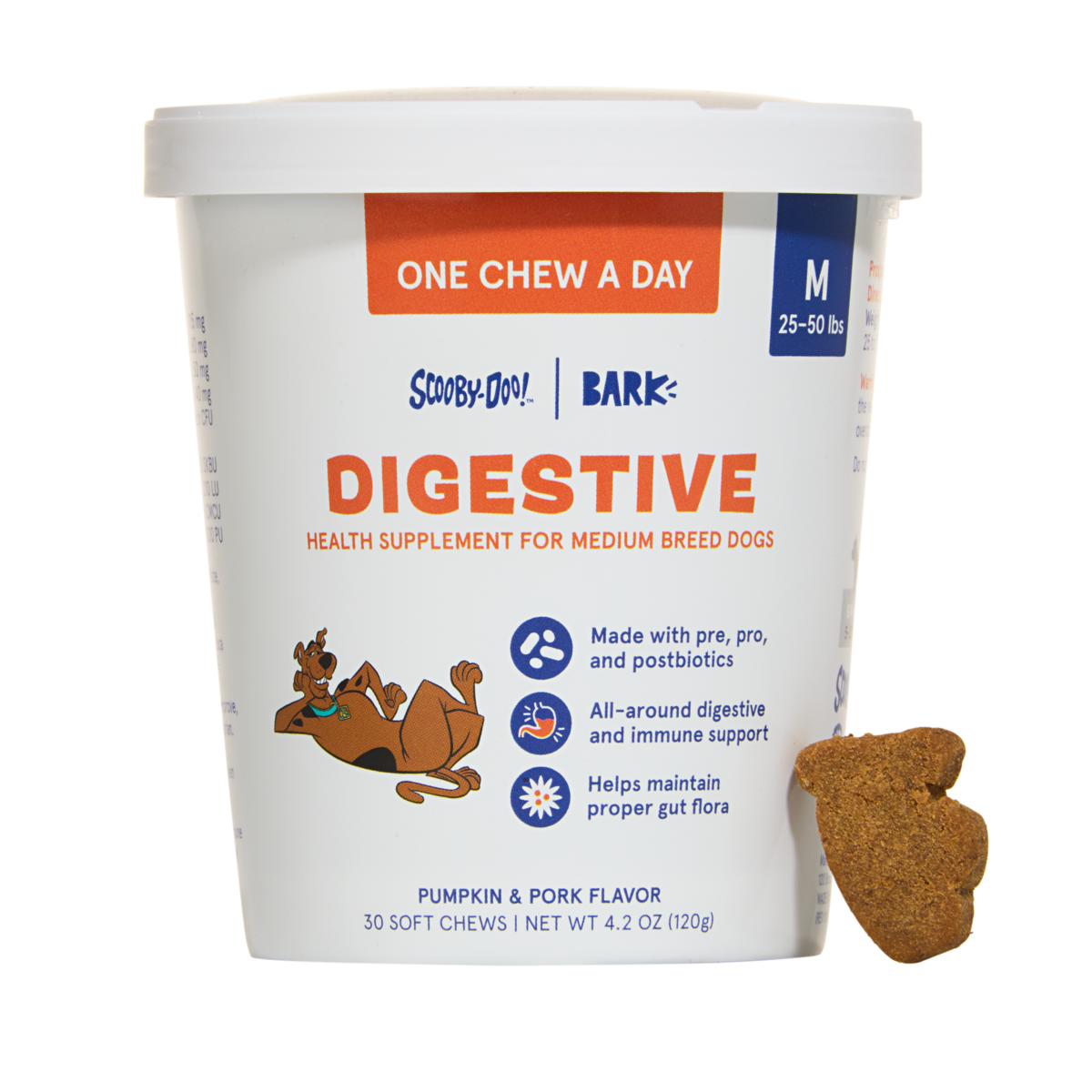 Digestive Dog Treat Supplements, 30 Ct#Dog Size_M