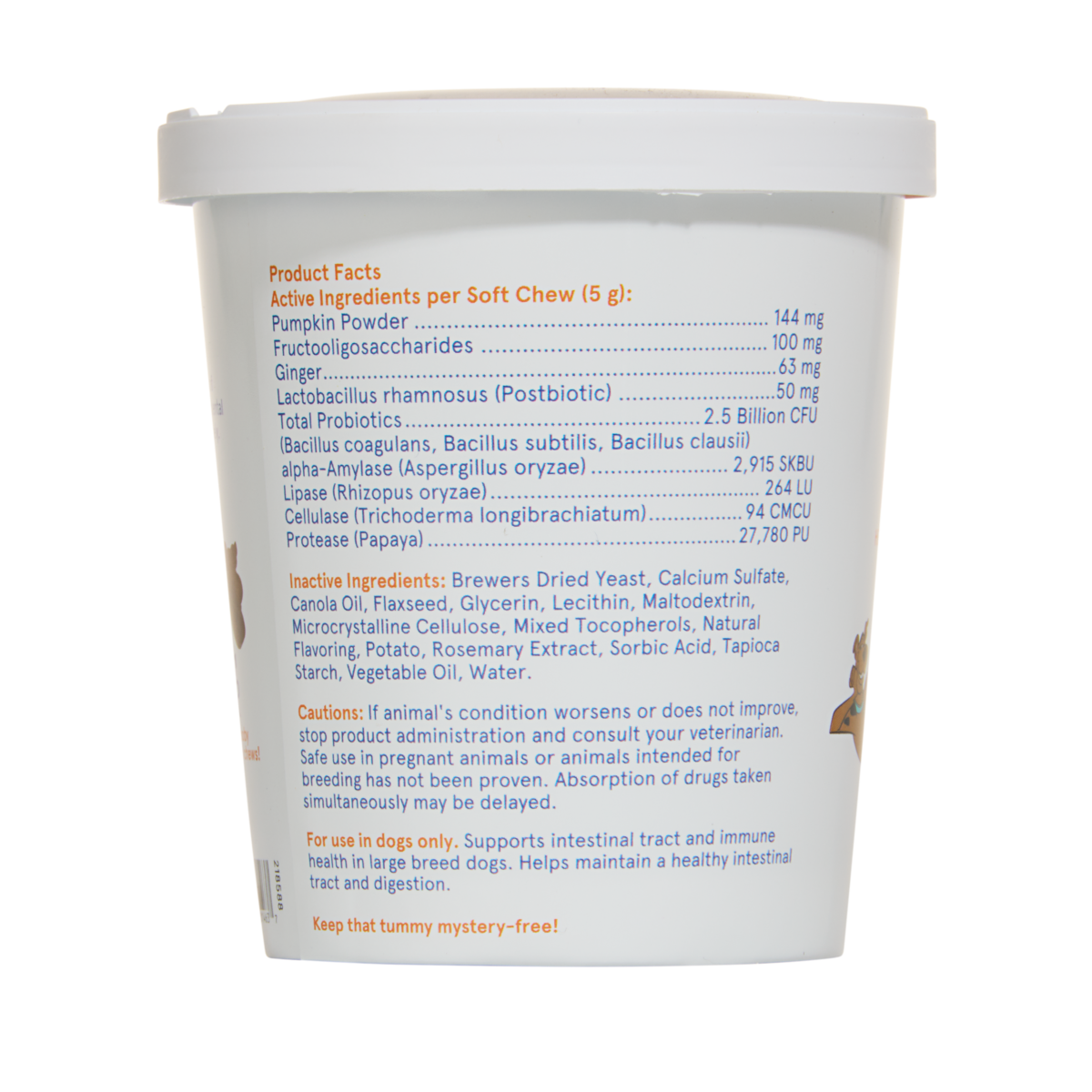 Digestive Dog Treat Supplements, 30 Ct#Dog Size_L