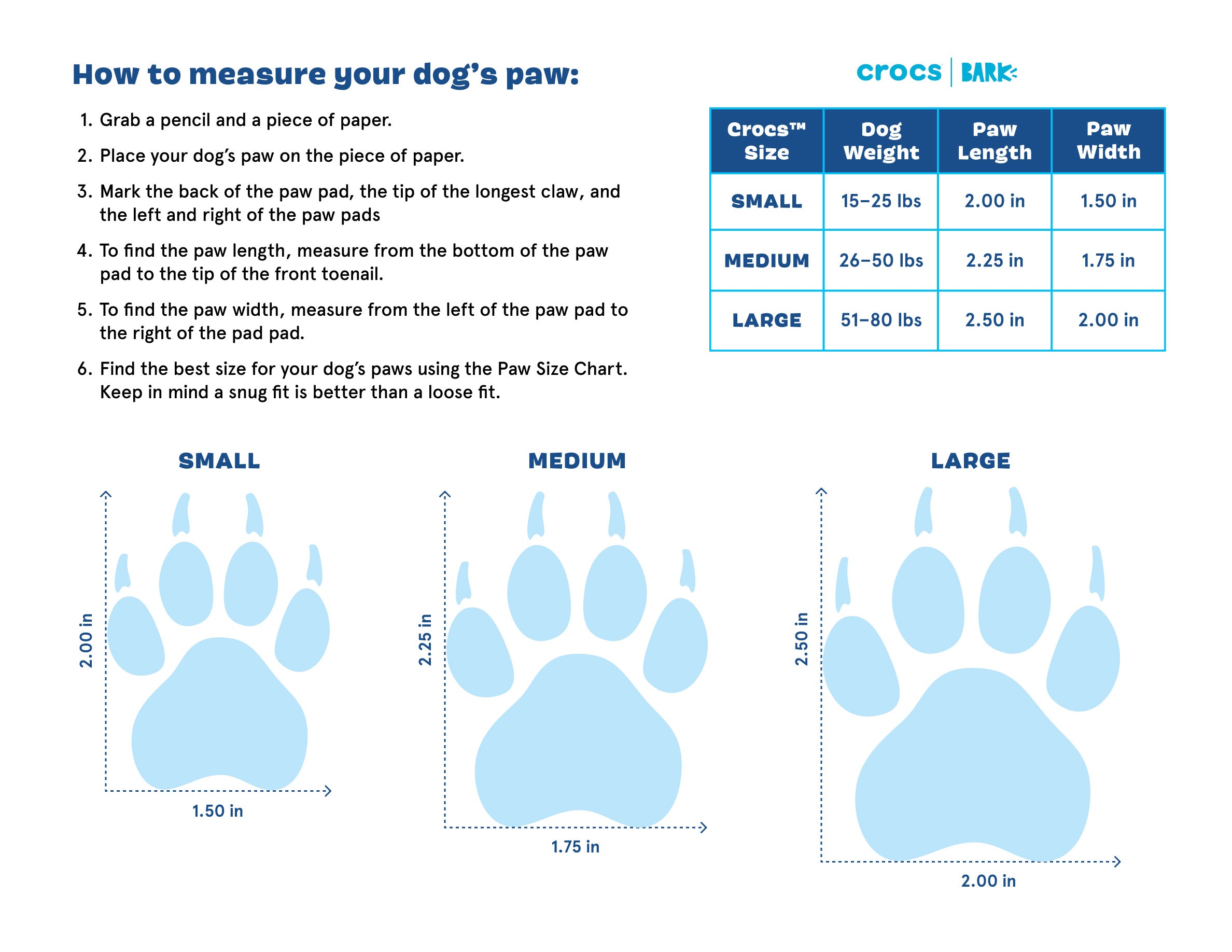Crocs Size Chart