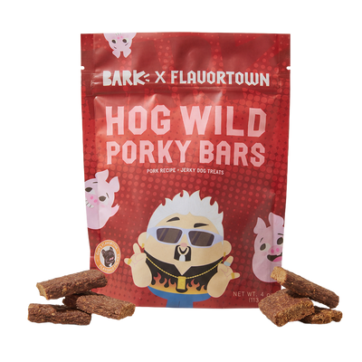 View Hog Wild Porky Bars Jerky Dog Treats, 4 oz