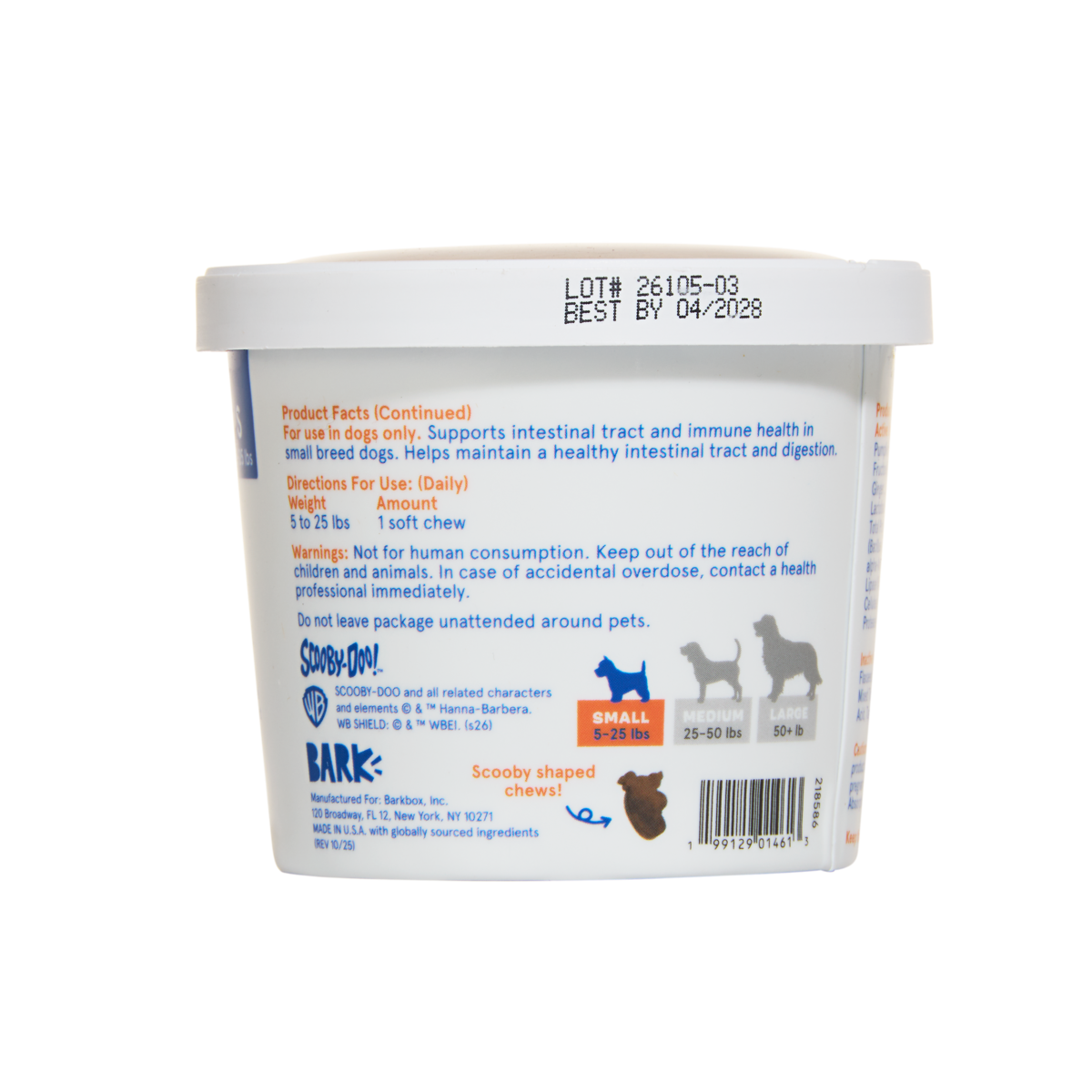 Digestive Dog Treat Supplements, 30 Ct#Dog Size_S