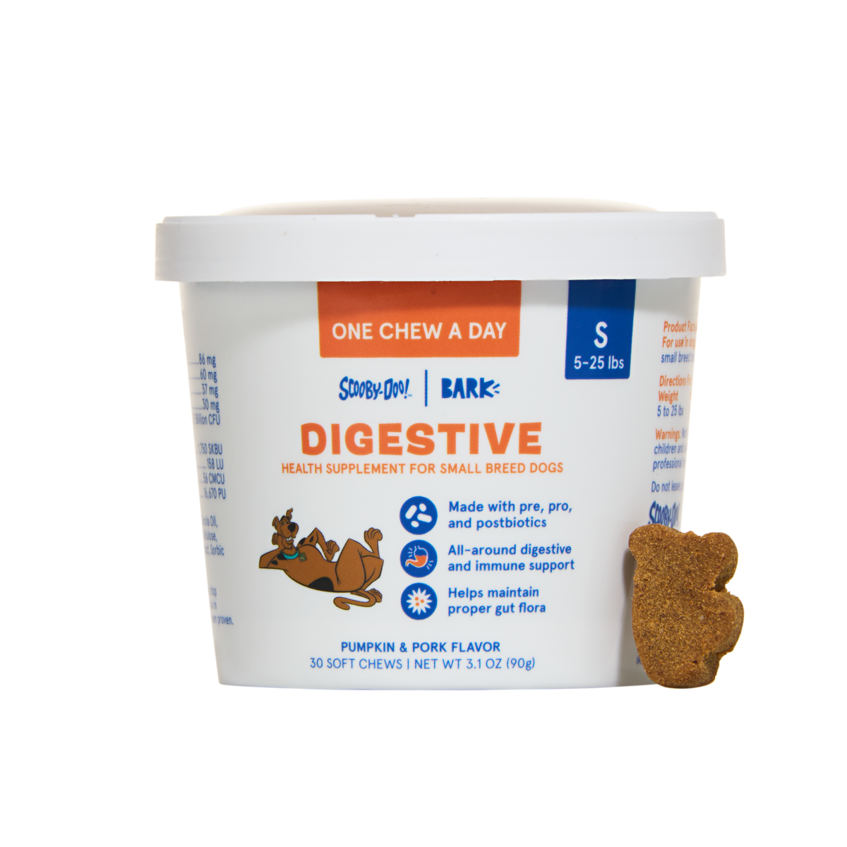 Digestive Dog Treat Supplements, 30 Ct#Dog Size_S